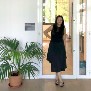 THA Story – Peiying Han at Library Entrance, 2019 | © THA 2025