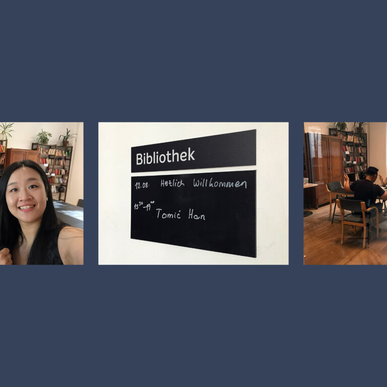 THA founders Robert Tomić and Peiying Han in their Vienna office, reflecting on the studio’s journey from a shared desk to an architecture office.
